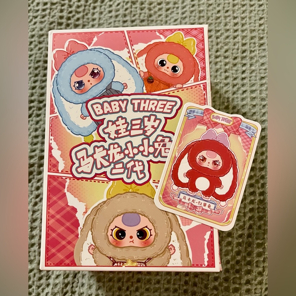 Brand new sealed baby three series 2 - baby three macaron “ red fruit rabbit”